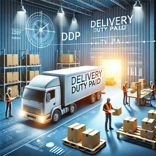 DDP shipping operation preparing goods for duty-paid delivery from China