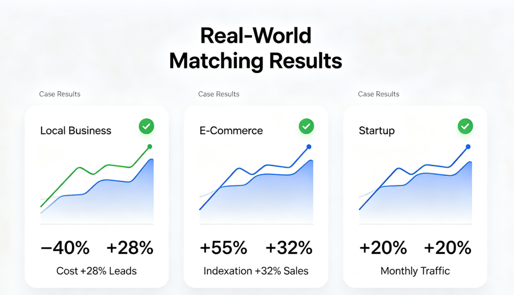 Real-world results show accurate package matching improves lead generation, e-commerce sales, and organic traffic growth