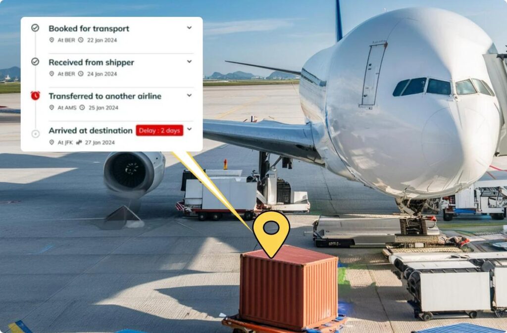 international tracking number showing 1688 package delivery progress after leaving China