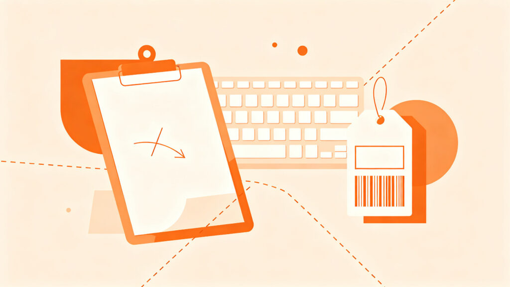 Flat illustration of common data entry causes behind a 1688 package sent to the wrong warehouse, such as incorrect address and wrong label data