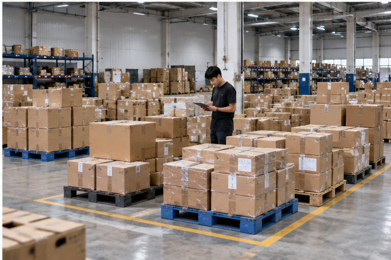 Multiple 1688 supplier packages stored separately before order consolidation